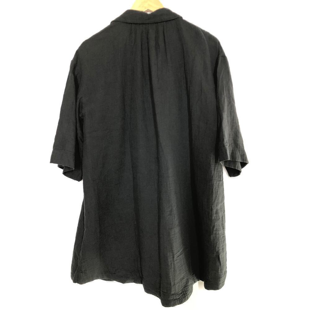 Madewell Crinkle Cotton Cover Up Mini Shirtdress Relaxed True Black NWT S - Picture 7 of 11